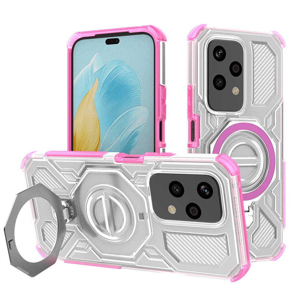 Deksel for Honor 200 Lite, Techsuit, Carbon Shield Pro, Rosa