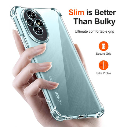 Deksel for Honor 200, Techsuit, Støtsikker Klar, Transparent