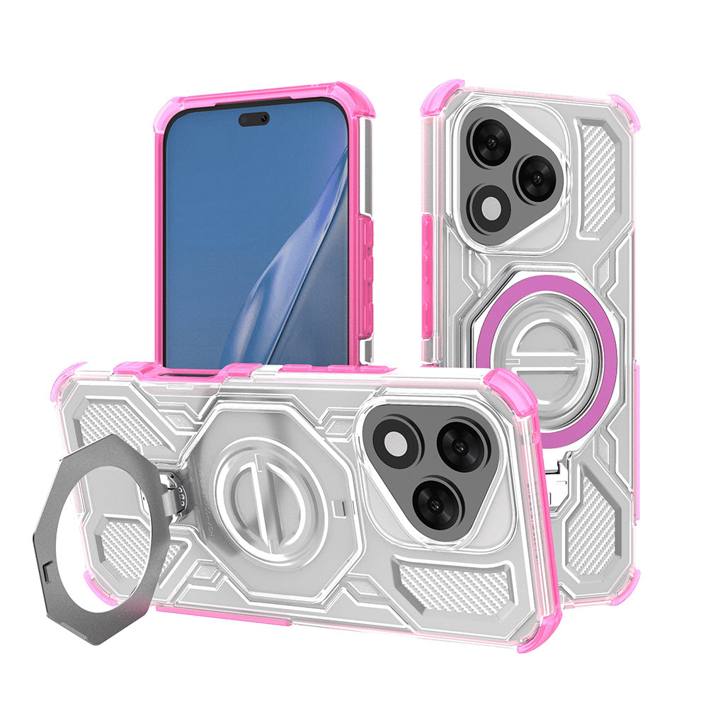 Deksel til Honor 400 Lite, Techsuit, Carbon Shield Pro, Rosa