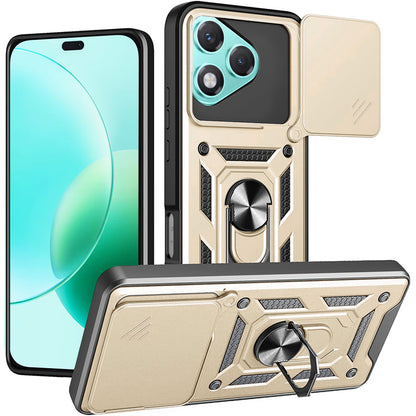 Deksel til Honor 400 Lite, Techsuit, CamShield, Gullfarget