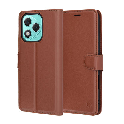 Deksel til Honor 400 Lite, Techsuit, Leather Folio, Brun