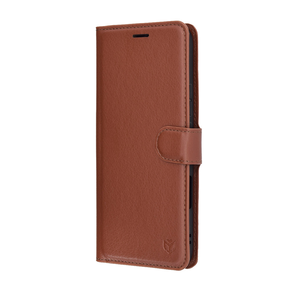 Deksel til Honor 400 Lite, Techsuit, Leather Folio, Brun