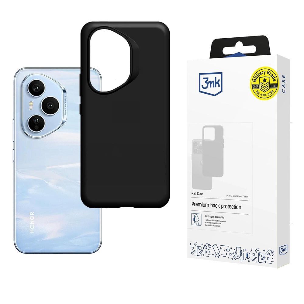 Deksel for Honor 400 Pro, 3MK, Matt svart