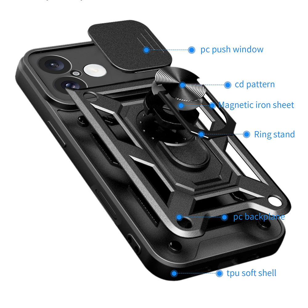 Deksel til Honor 400 Pro, Techsuit, CamShield, Blå