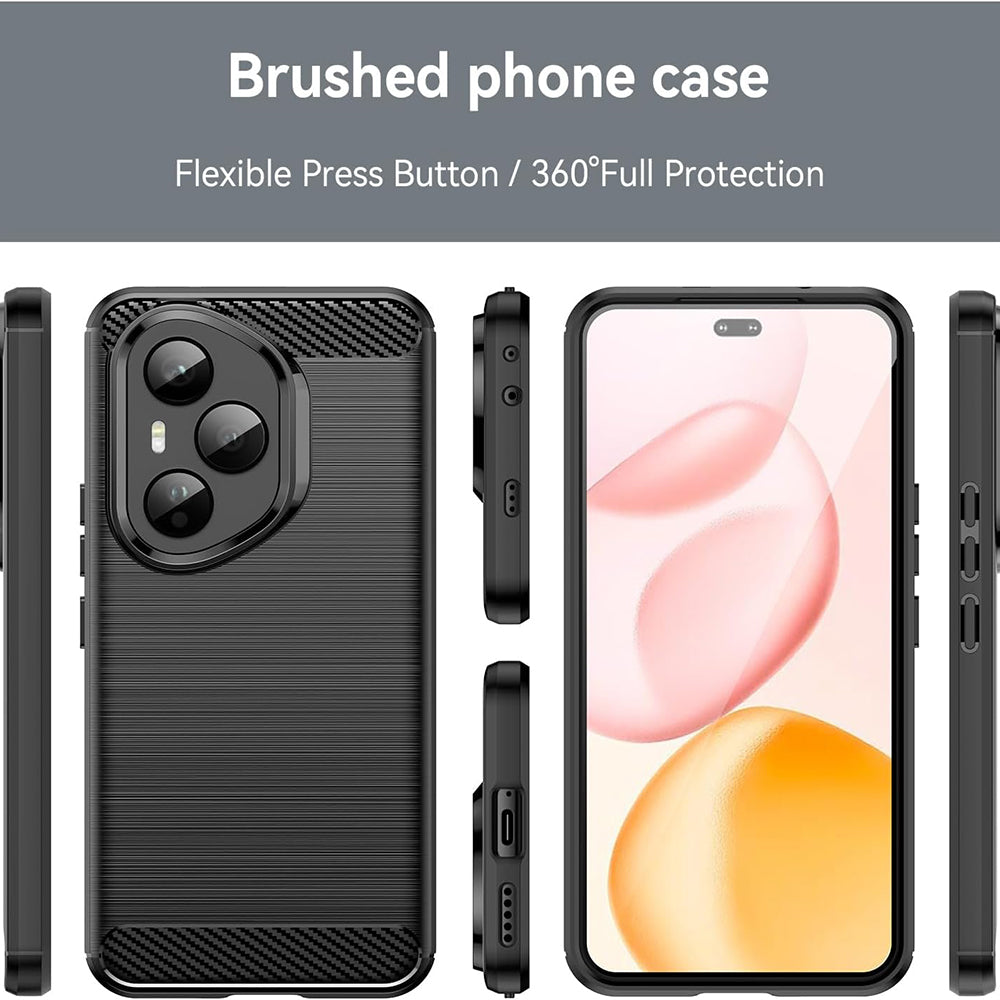 Deksel til Honor 400 Pro, Techsuit, Karbon, Svart