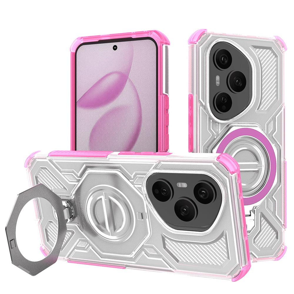 Deksel til Honor 400 Pro, Techsuit, Carbon Shield Pro, Rosa