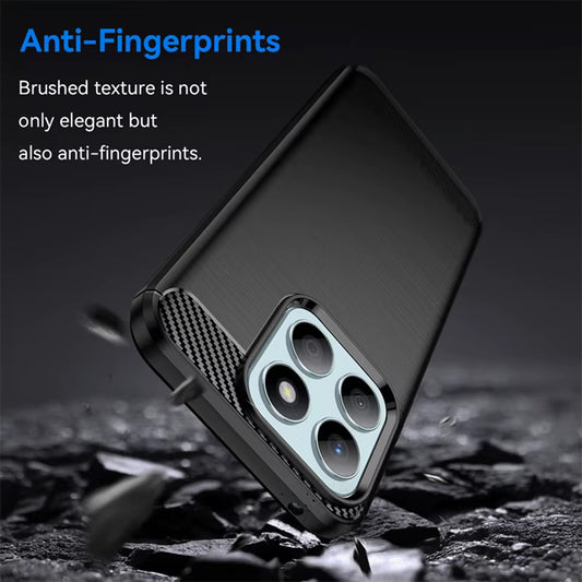 Deksel for Honor 400 Smart 4G / X7d 4G / 400 Smart 5G, Techsuit, Karbon, Svart