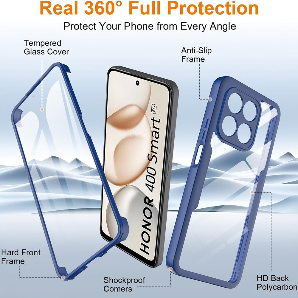 Deksel for Honor 400 Smart 4G / X7d 4G / 400 Smart 5G, Techsuit, ColorVerse 360, Blå