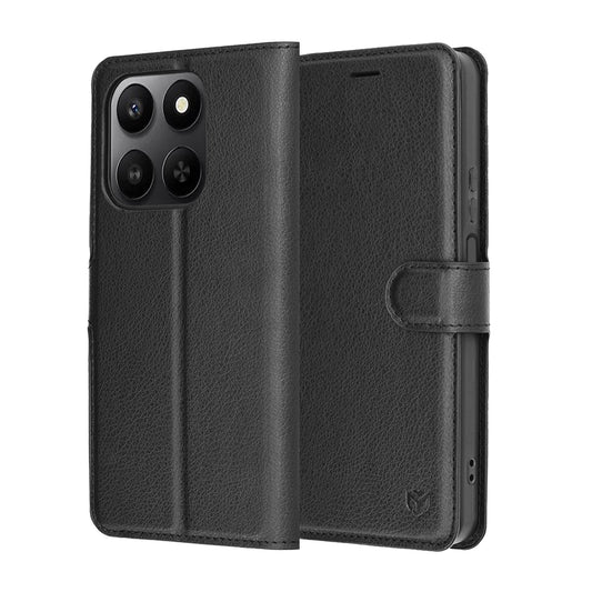 Deksel for Honor 400 Smart 4G / X7d 4G / 400 Smart 5G, Techsuit, Leather Folio, Svart