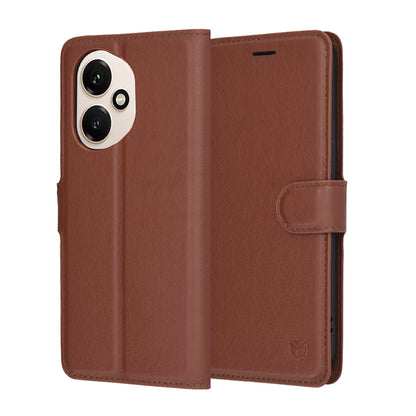 Deksel til Honor 400, Techsuit, Leather Folio, Brun