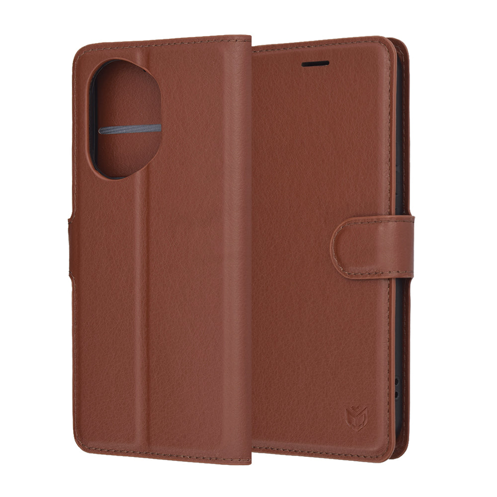 Deksel til Honor 400, Techsuit, Leather Folio, Brun