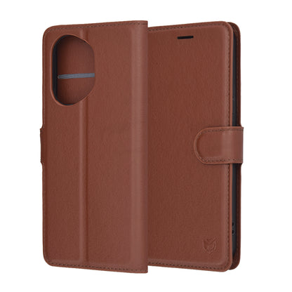 Deksel til Honor 400, Techsuit, Leather Folio, Brun