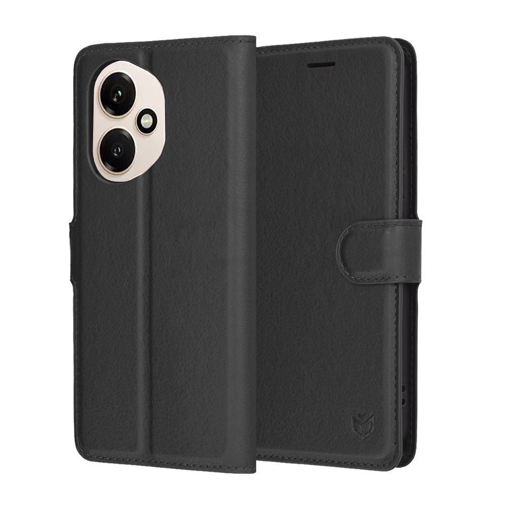 Deksel for Honor 400, Techsuit, Leather Folio, Svart
