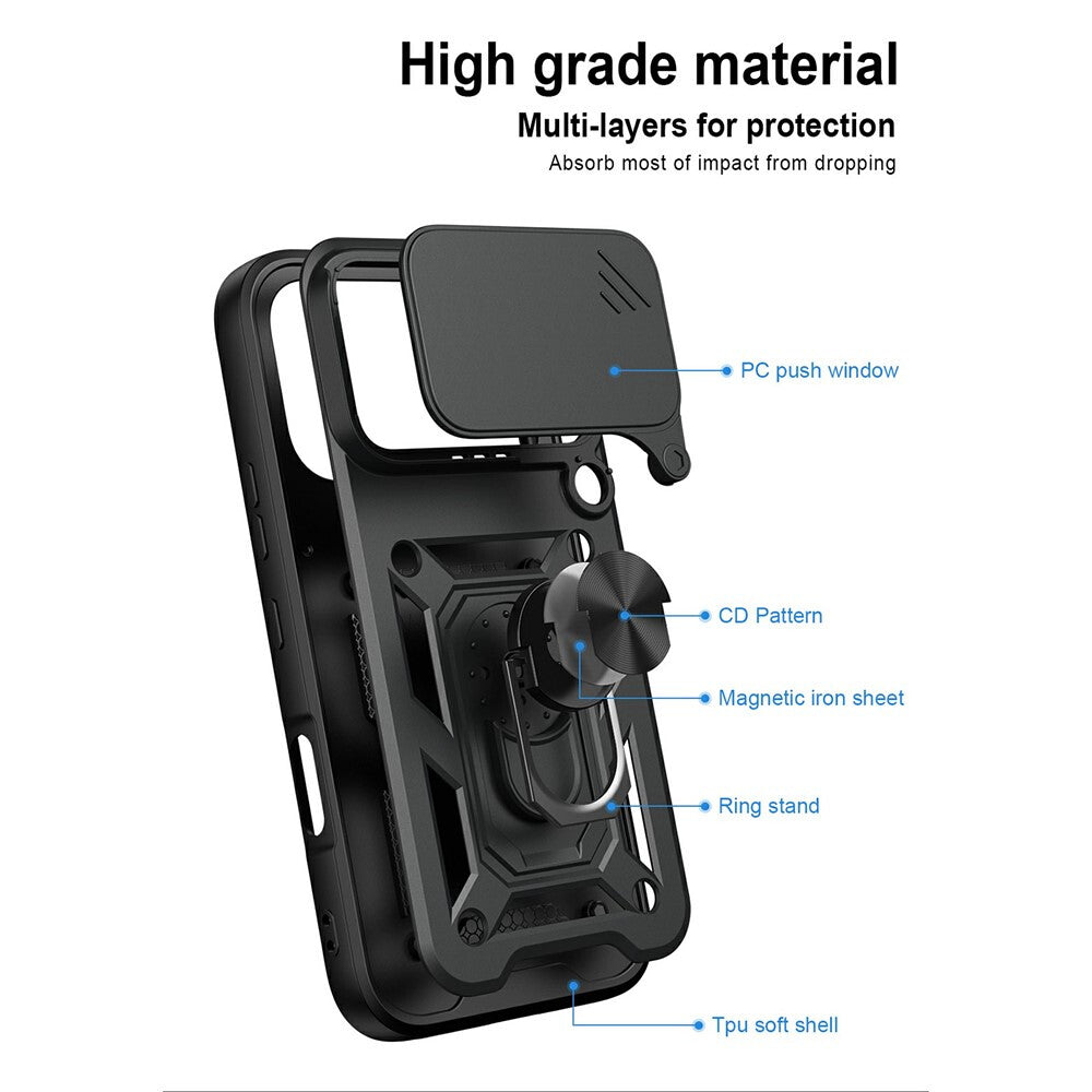 Deksel for Honor 600, OEM, CamShield, Svart