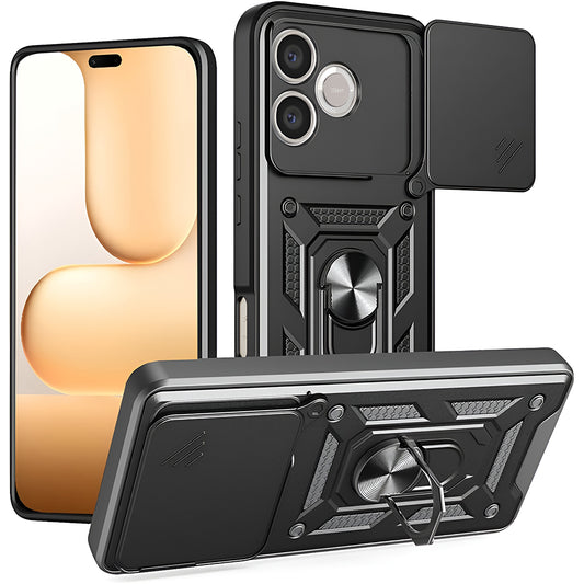 Deksel for Honor 600 Lite, Techsuit, CamShield, Svart