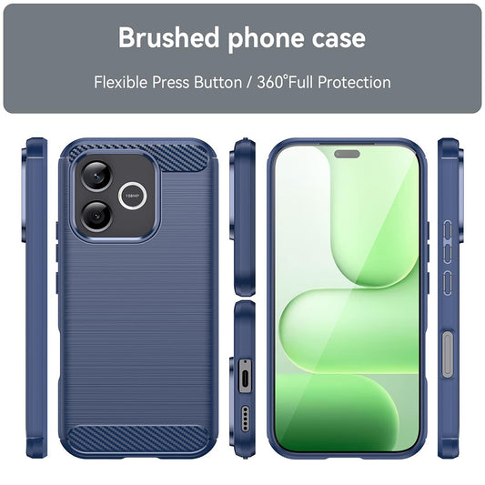 Deksel for Honor 600 Lite, Techsuit, Karbon, Blå