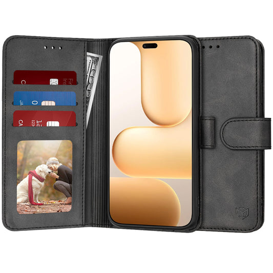 Deksel for Honor 600 Lite, Techsuit, Diary Book, Svart