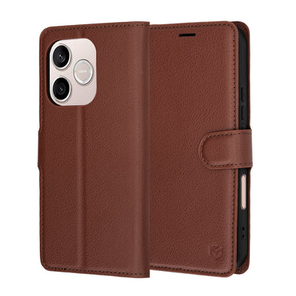 Deksel for Honor 600 Lite, Techsuit, Leather Folio, Brun