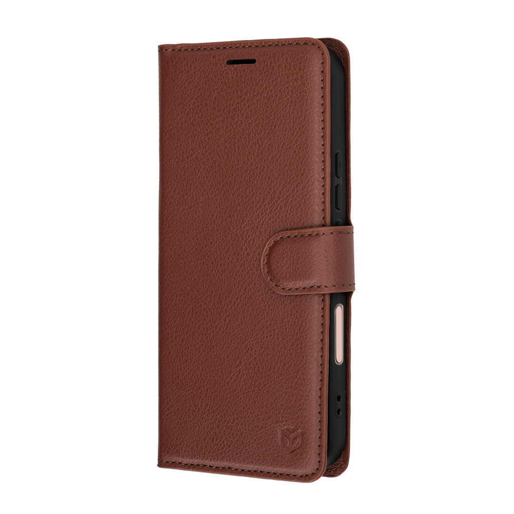 Deksel for Honor 600 Lite, Techsuit, Leather Folio, Brun