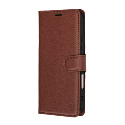Deksel for Honor 600 Lite, Techsuit, Leather Folio, Brun
