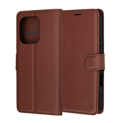 Deksel for Honor 600 Lite, Techsuit, Leather Folio, Brun