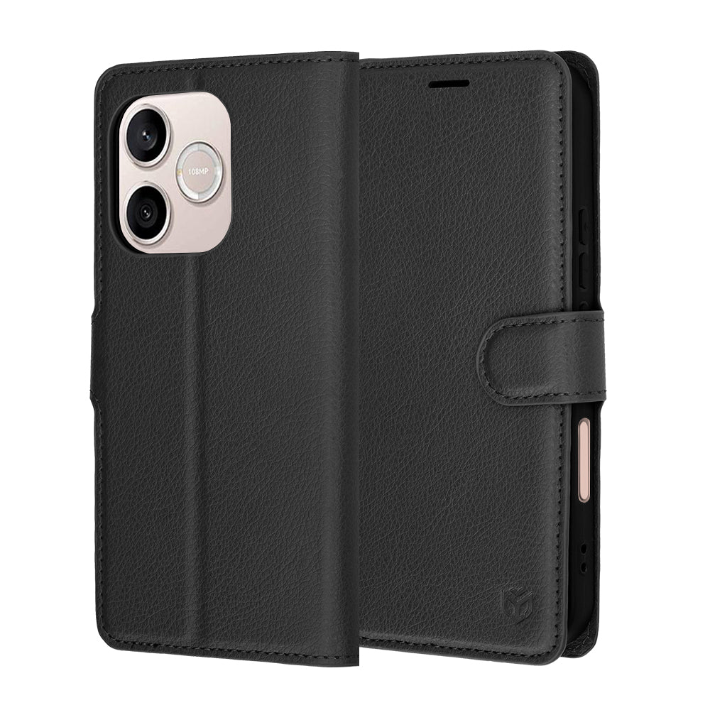 Deksel for Honor 600 Lite, Techsuit, Leather Folio, Svart