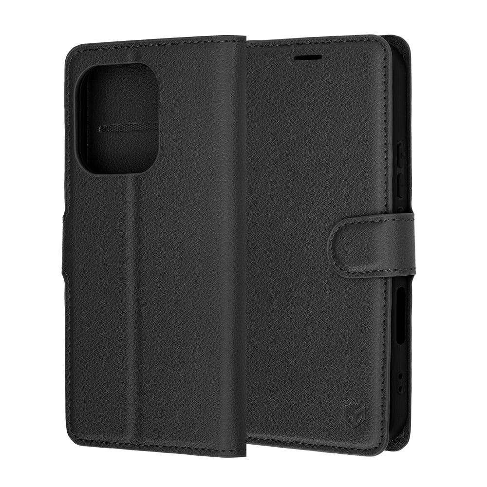 Deksel for Honor 600 Lite, Techsuit, Leather Folio, Svart