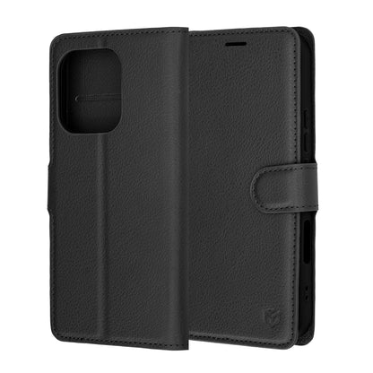 Deksel for Honor 600 Lite, Techsuit, Leather Folio, Svart
