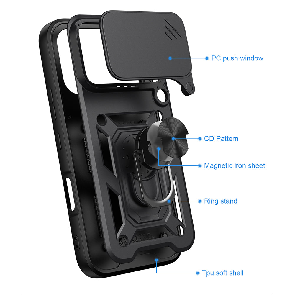 Deksel til Honor 600 Pro / 600, Techsuit, CamShield, Blå