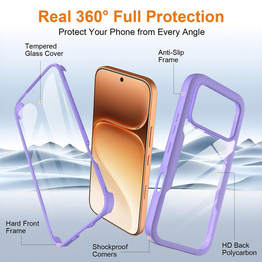 Deksel for Honor 600 Pro / 600, Techsuit, ColorVerse 360, Lilla