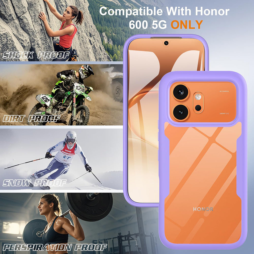 Deksel for Honor 600 Pro / 600, Techsuit, ColorVerse 360, Lilla