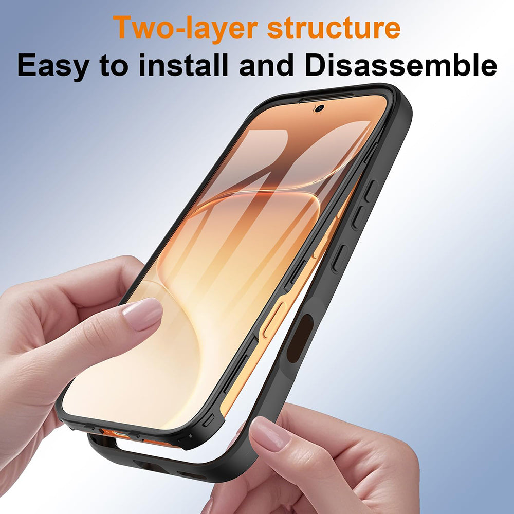 Deksel for Honor 600 Pro / 600, Techsuit, ColorVerse 360, Svart