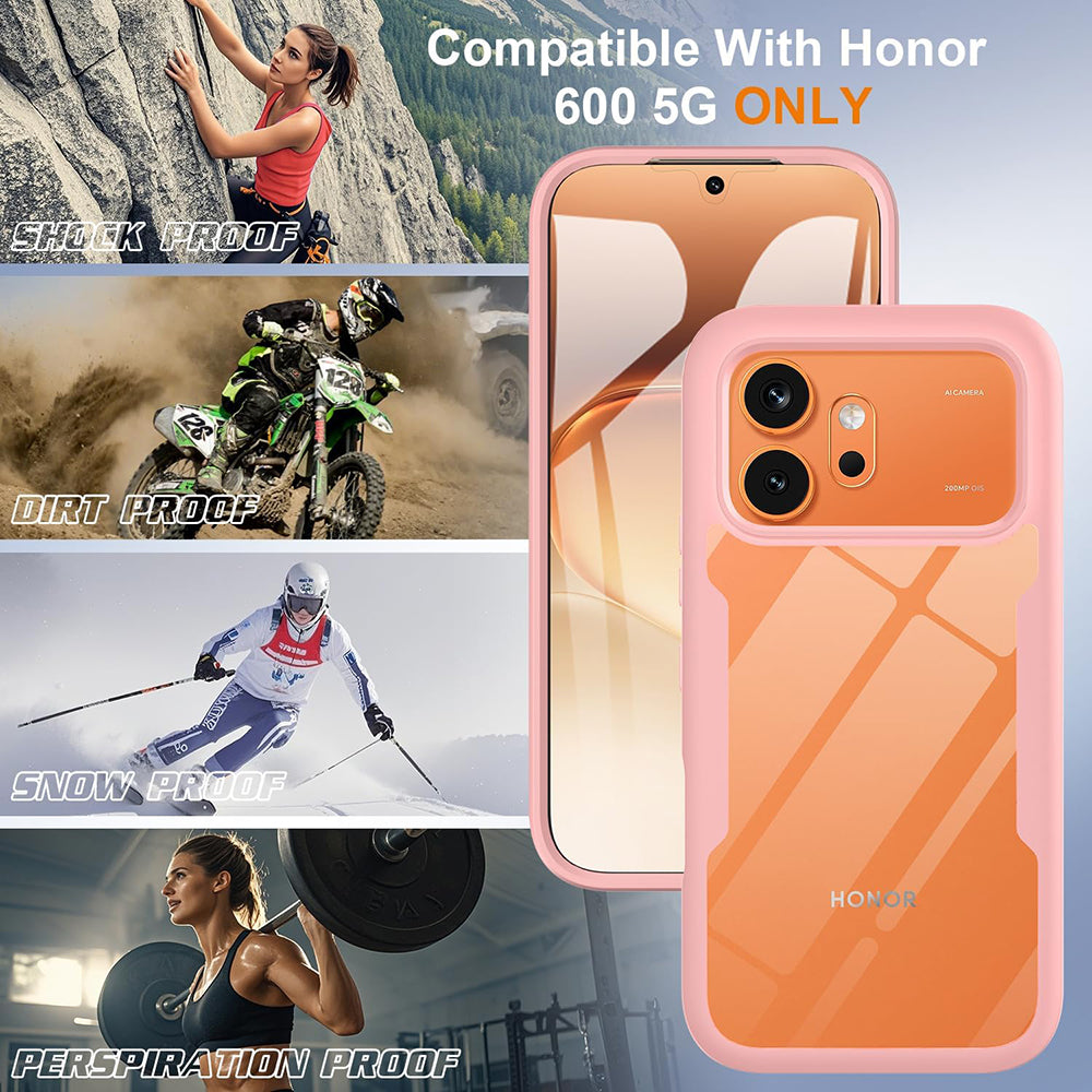 Deksel for Honor 600 Pro / 600, Techsuit, ColorVerse 360, Rosa