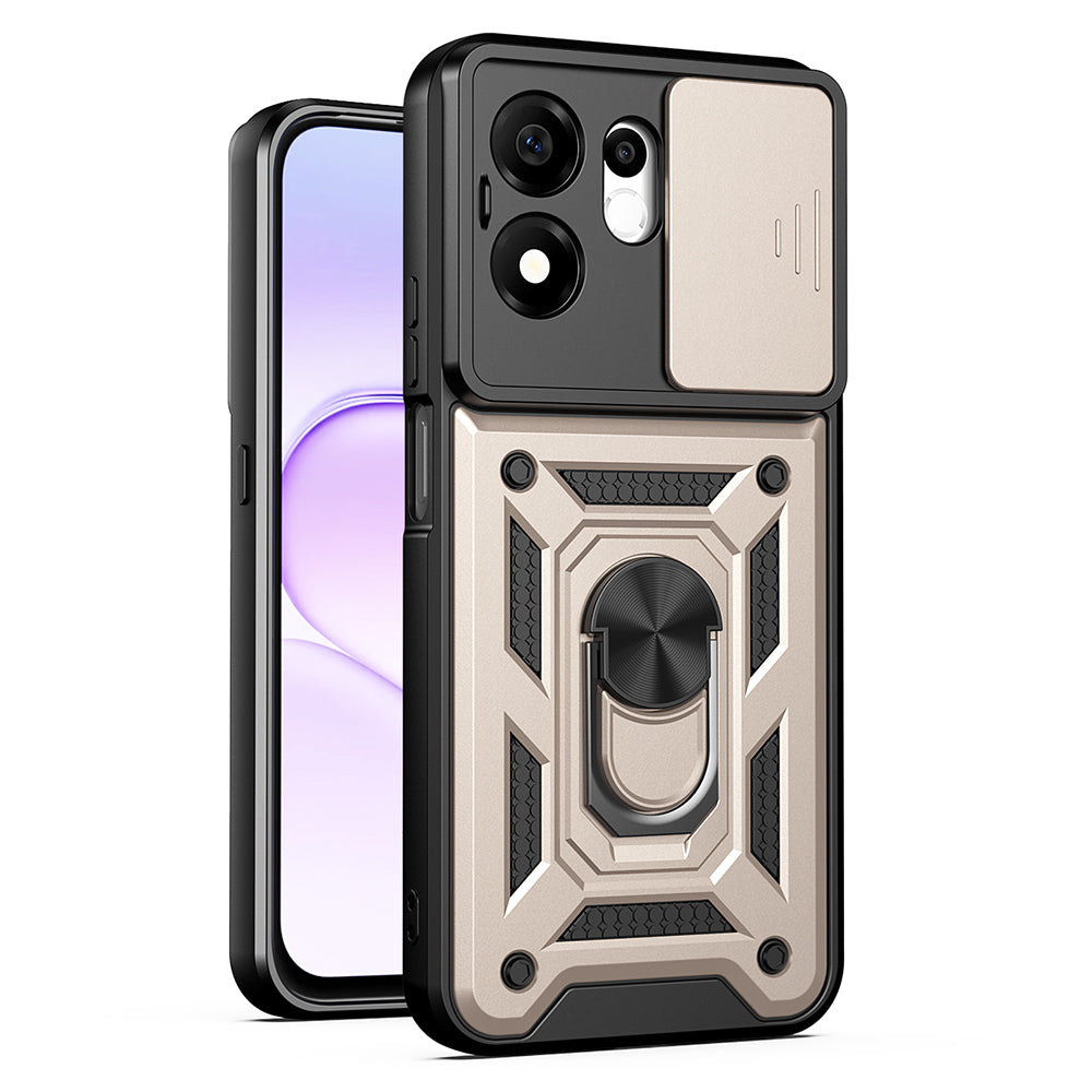 Deksel til Honor 600 Smart, Techsuit, CamShield, Gullfarget