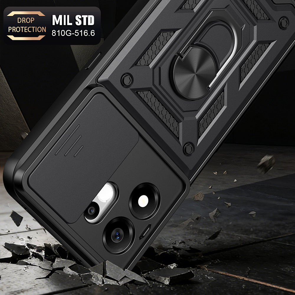 Deksel til Honor 600 Smart, Techsuit, CamShield, Gullfarget