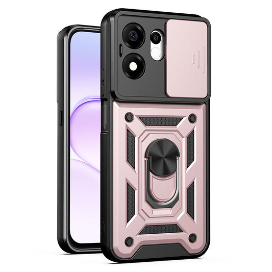 Deksel til Honor 600 Smart, Techsuit, CamShield, Rosa Gull