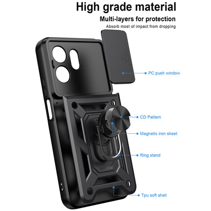 Deksel til Honor 600 Smart, Techsuit, CamShield, Grønn