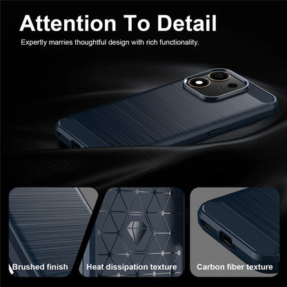 Deksel til Honor 600 Smart, Techsuit, Karbon, Blå