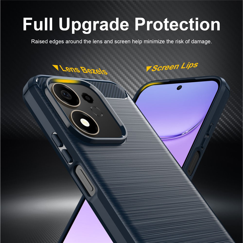 Deksel til Honor 600 Smart, Techsuit, Karbon, Blå