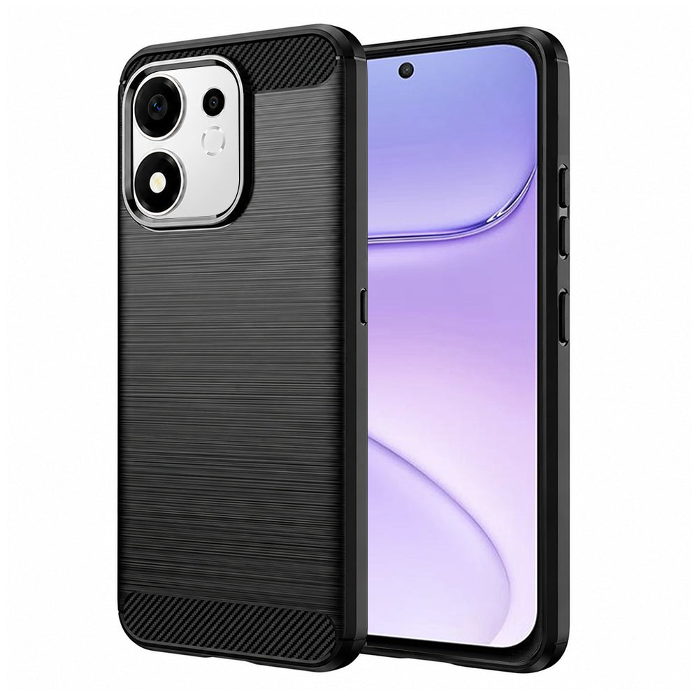 Deksel til Honor 600 Smart, Techsuit, Karbon, Svart