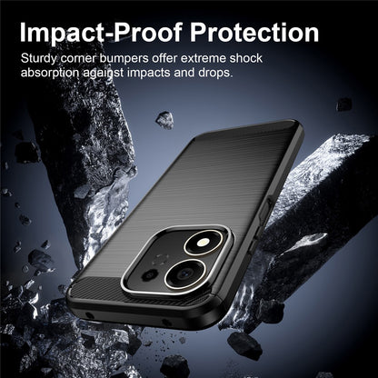 Deksel til Honor 600 Smart, Techsuit, Karbon, Svart