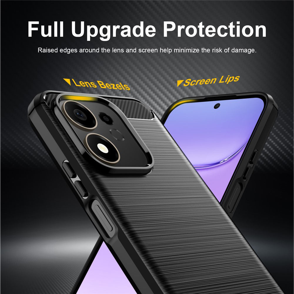 Deksel til Honor 600 Smart, Techsuit, Karbon, Svart
