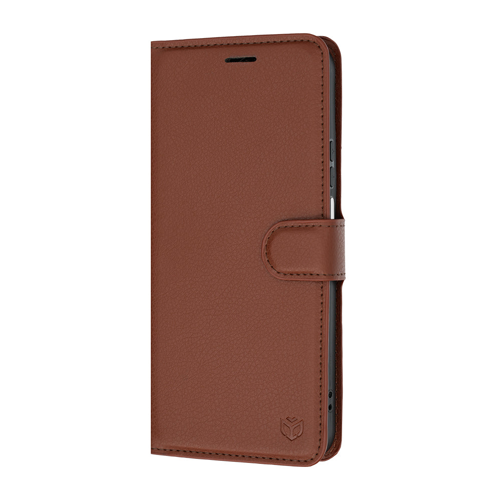 Deksel til Honor 600 Smart, Techsuit, Leather Folio, Brun