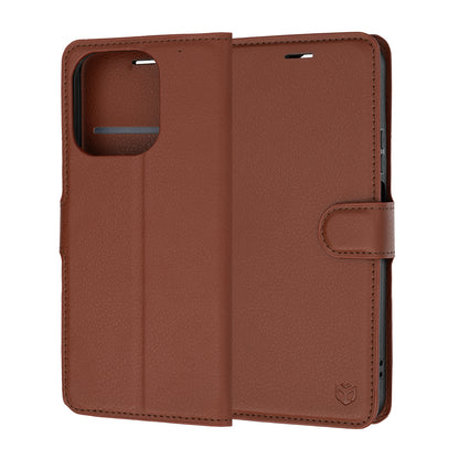 Deksel til Honor 600 Smart, Techsuit, Leather Folio, Brun