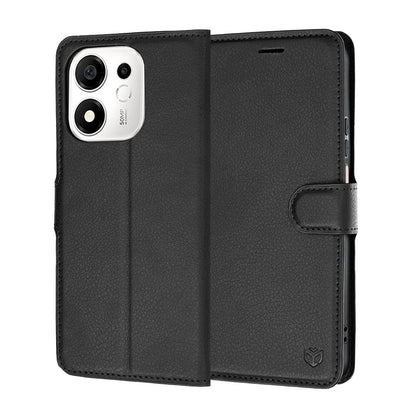 Deksel for Honor 600 Smart, Techsuit, Leather Folio, Svart