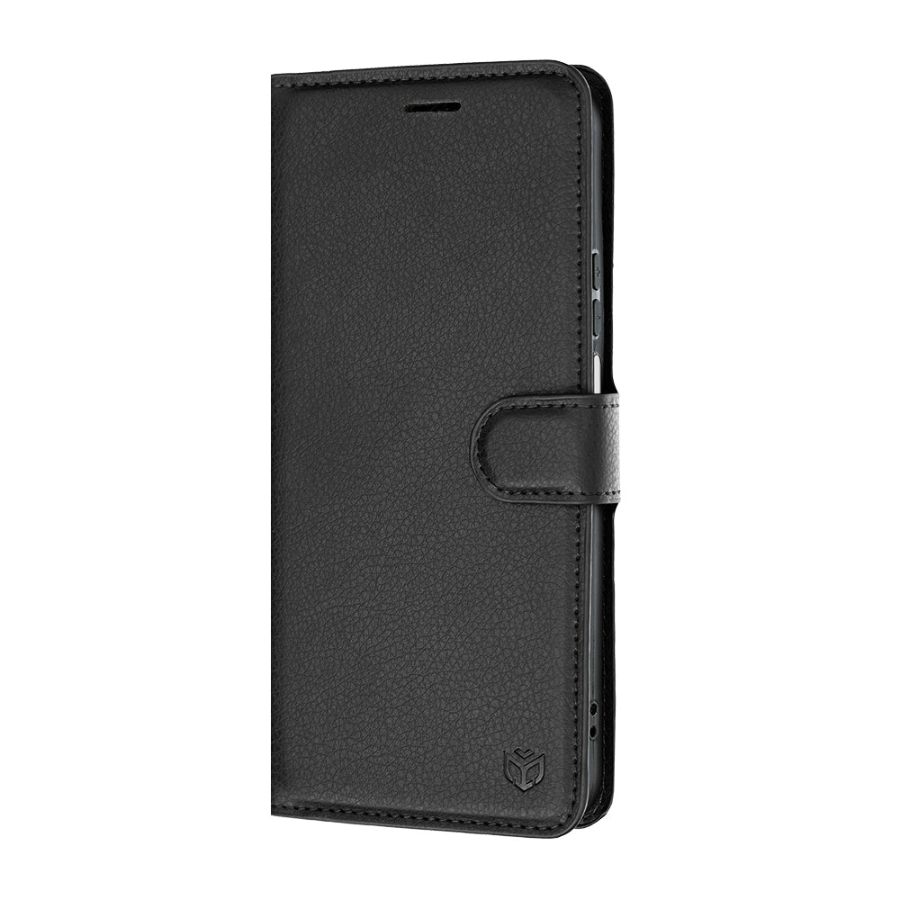 Deksel for Honor 600 Smart, Techsuit, Leather Folio, Svart