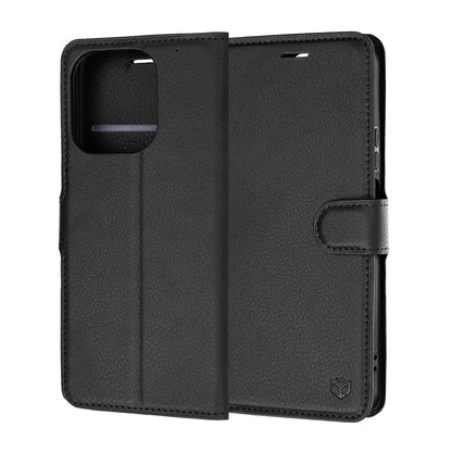 Deksel for Honor 600 Smart, Techsuit, Leather Folio, Svart