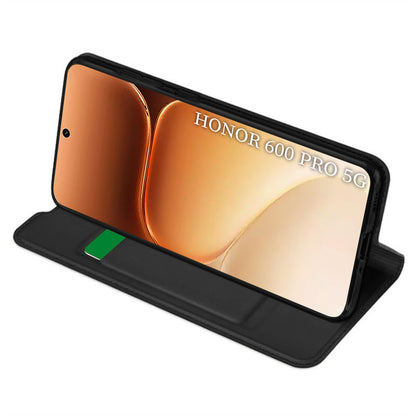 Deksel til Honor 600 Smart, Techsuit, Magskin Book Long Blitz Cutout, Svart