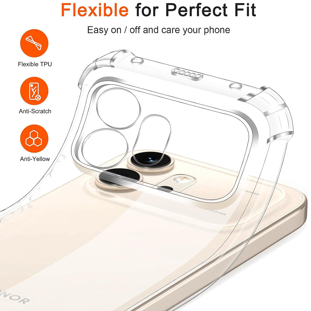 Deksel for Honor 600, Techsuit, Shockproof Clear, Gjennomsiktig