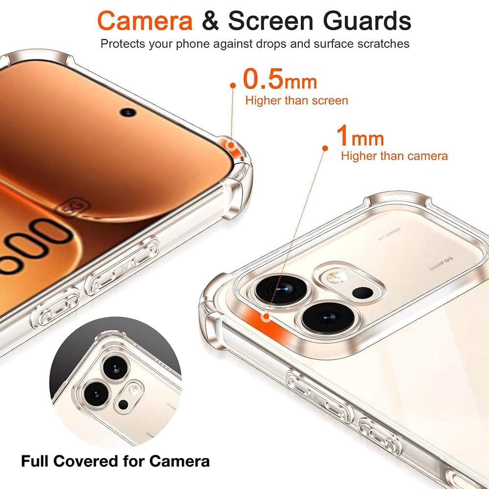 Deksel for Honor 600, Techsuit, Shockproof Clear, Gjennomsiktig